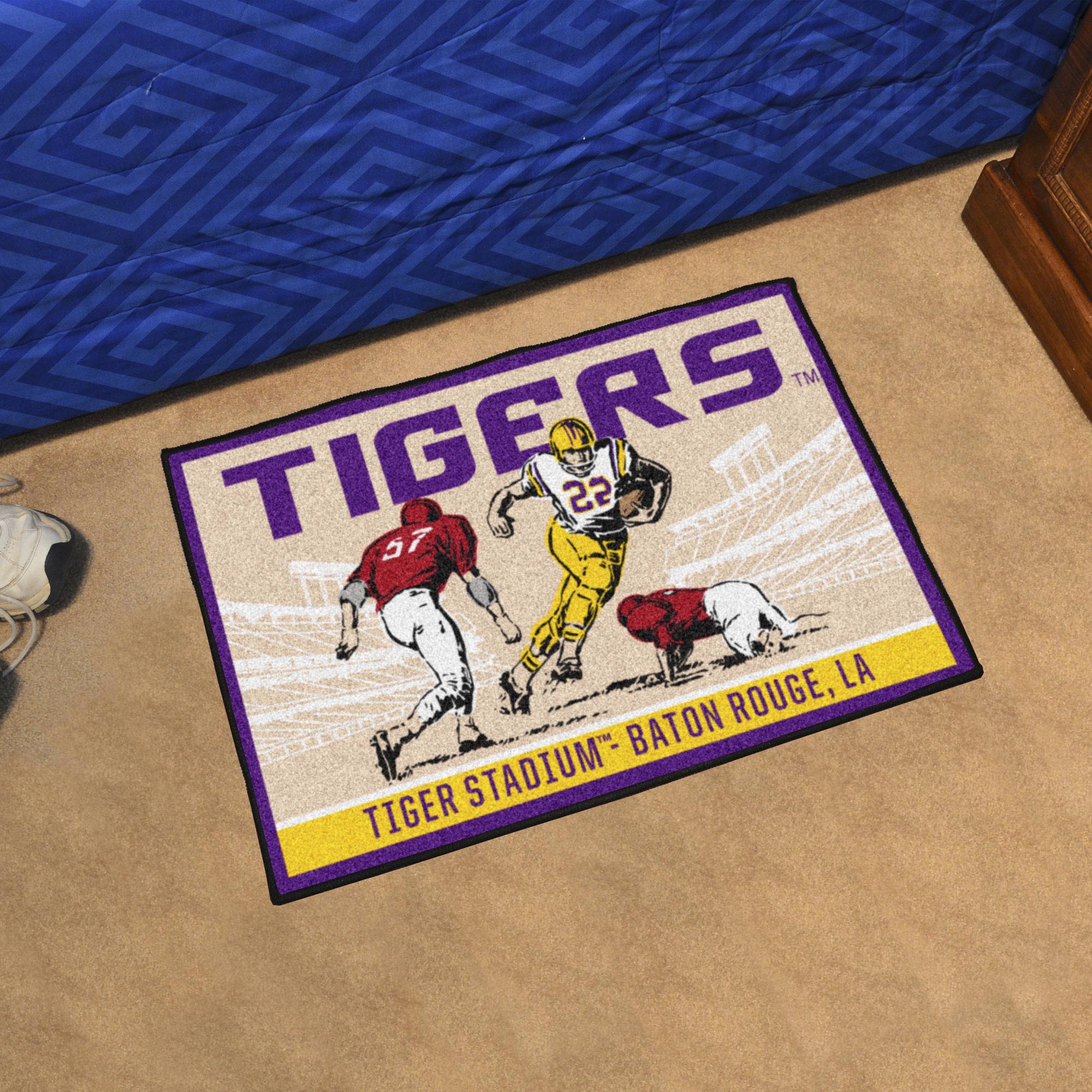 LSU Tigers Starter Mat Accent Rug - 19in. x 30in. Ticket Stub Starter Mat