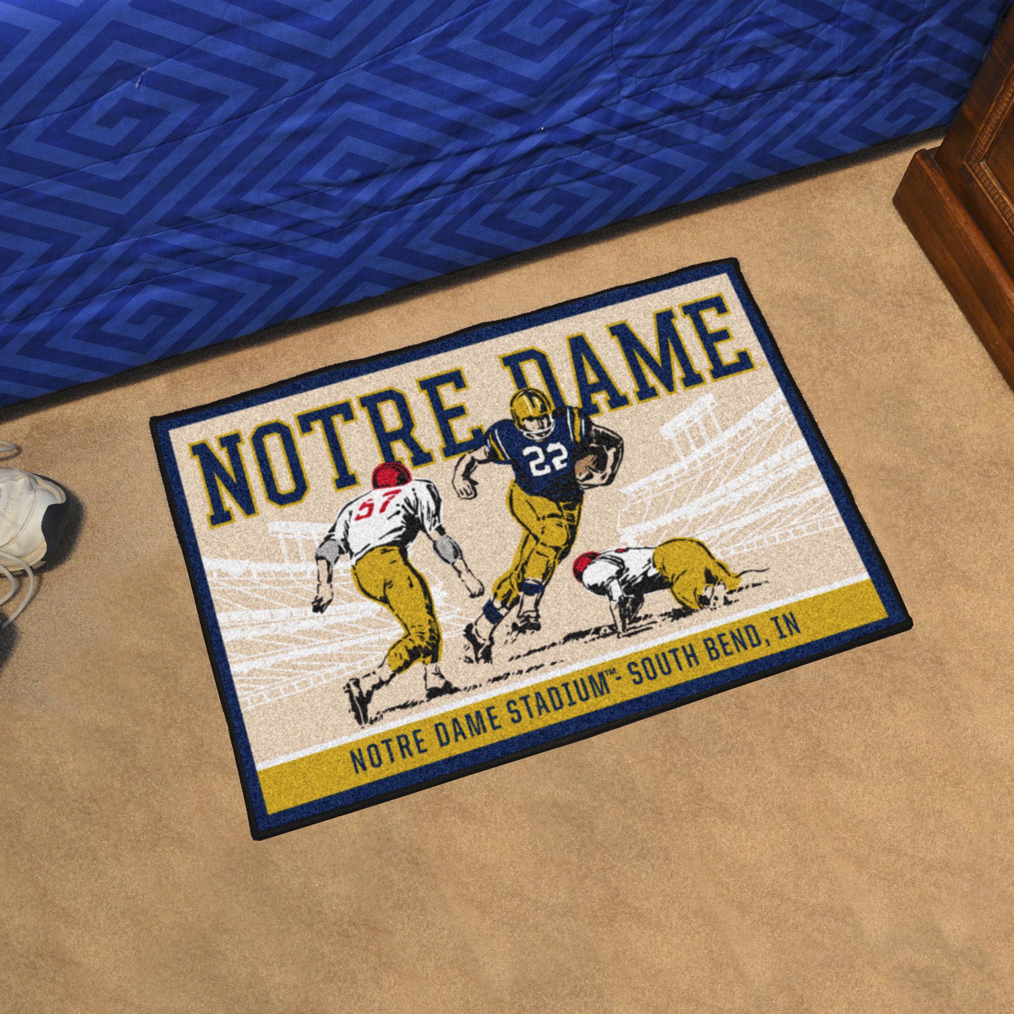 Notre Dame Fighting Irish Starter Mat Accent Rug - 19in. x 30in. Ticket Stub Starter Mat