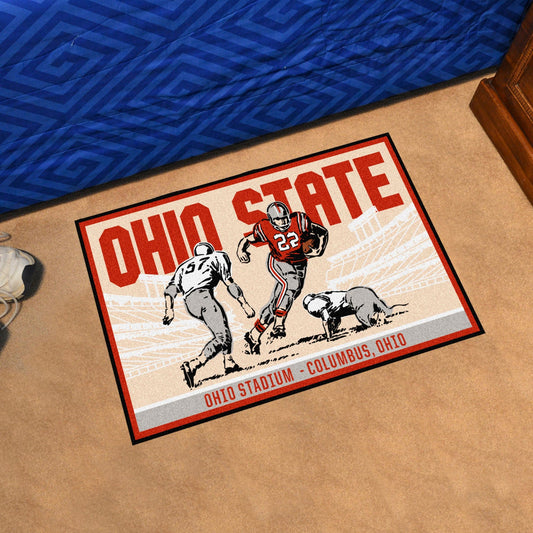 Ohio State Buckeyes Starter Mat Accent Rug - 19in. x 30in. Ticket Stub Starter Mat - Ohio State