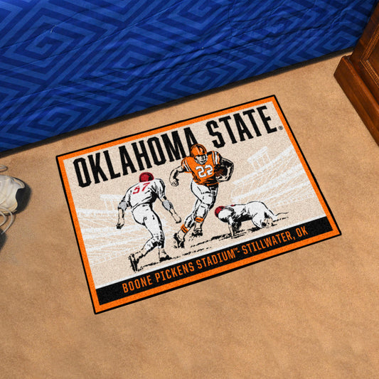 Oklahoma State Cowboys Starter Mat Accent Rug - 19in. x 30in. Ticket Stub Starter Mat - Oklahoma State