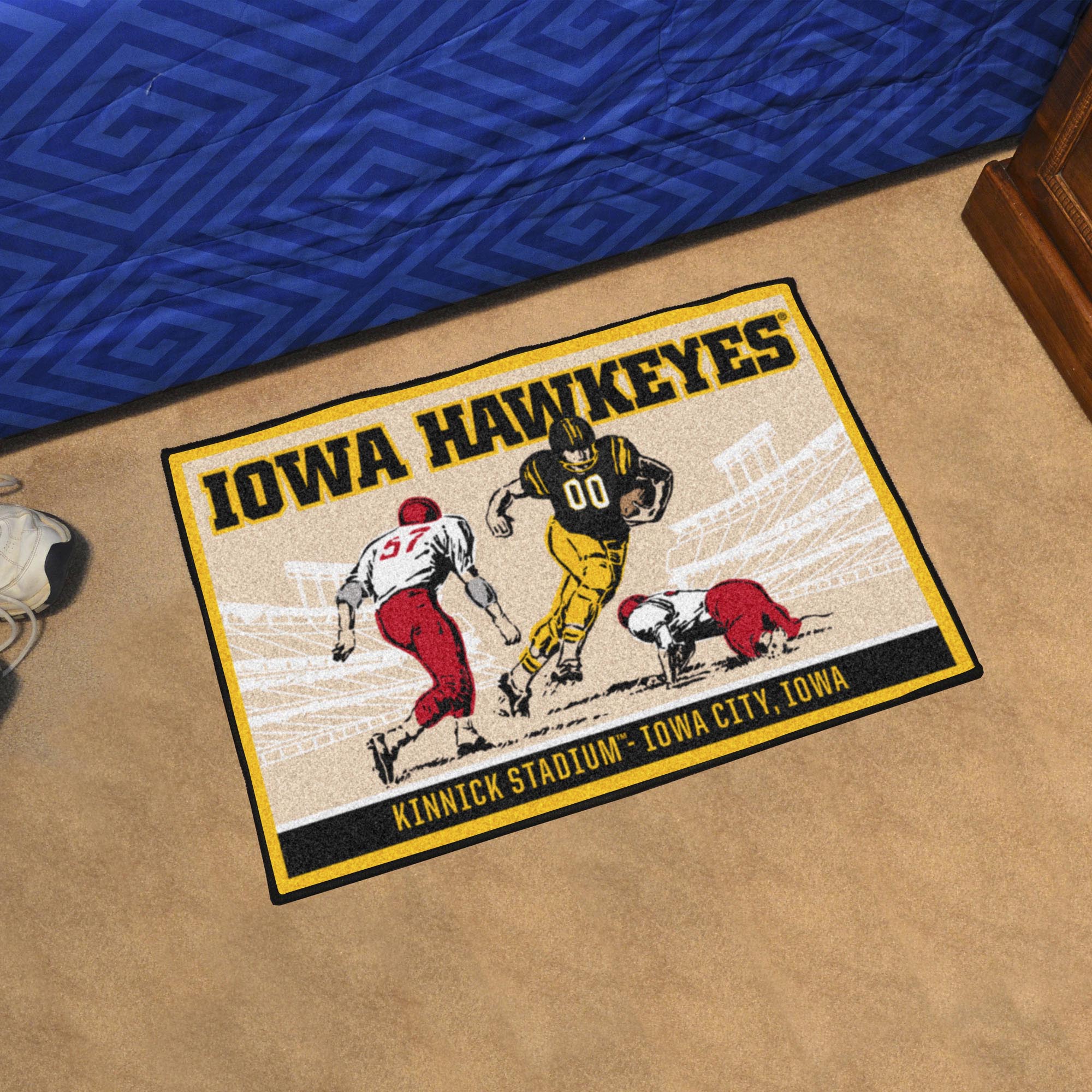 Iowa Hawkeyes Starter Mat Accent Rug - 19in. x 30in. Ticket Stub Starter Mat