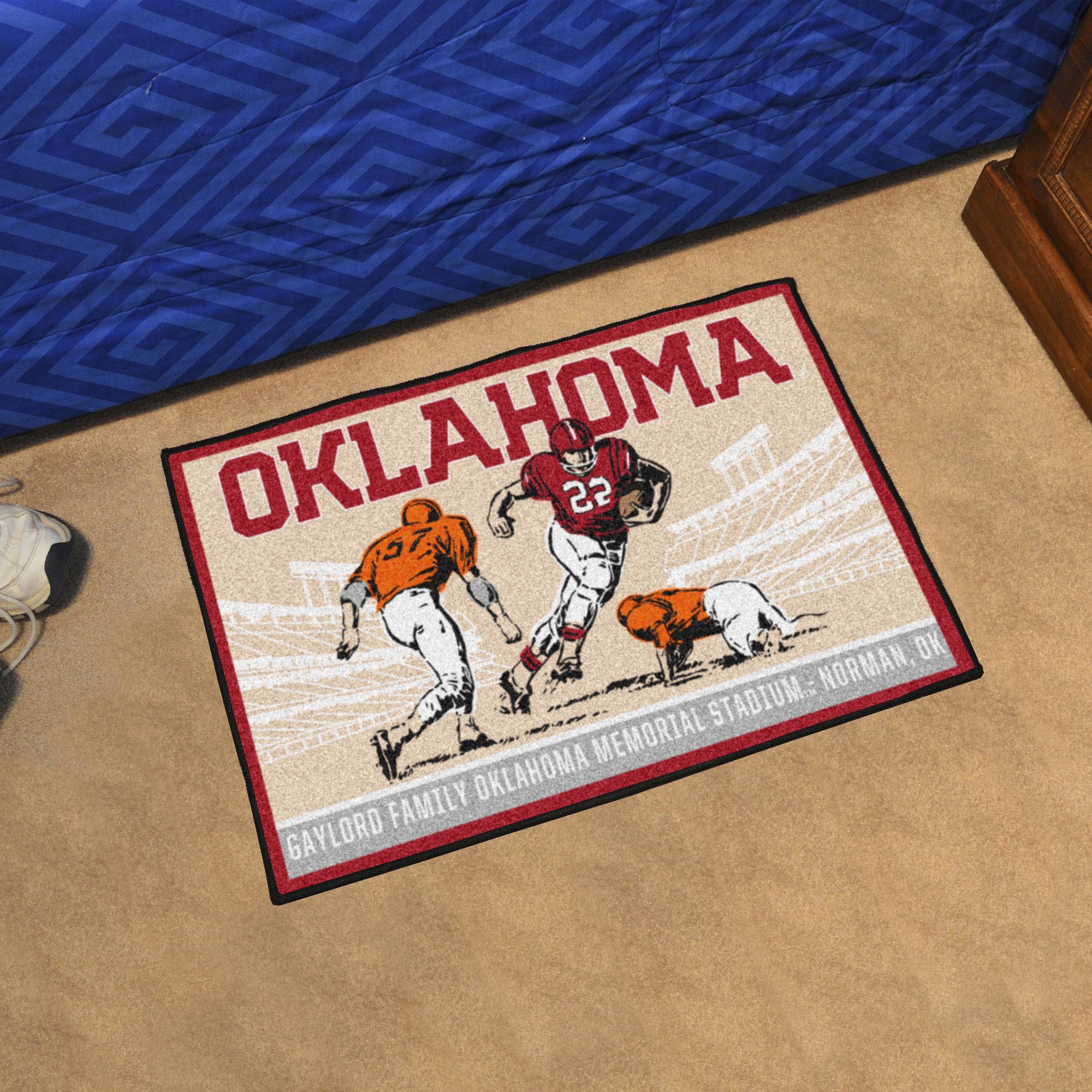 Oklahoma Sooners Starter Mat Accent Rug - 19in. x 30in. Ticket Stub Starter Mat