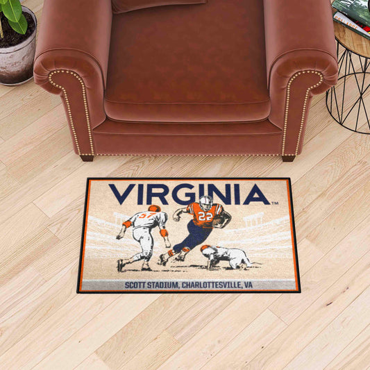 Virginia Cavaliers Starter Mat Accent Rug - 19in. x 30in. Ticket Stub Starter Mat