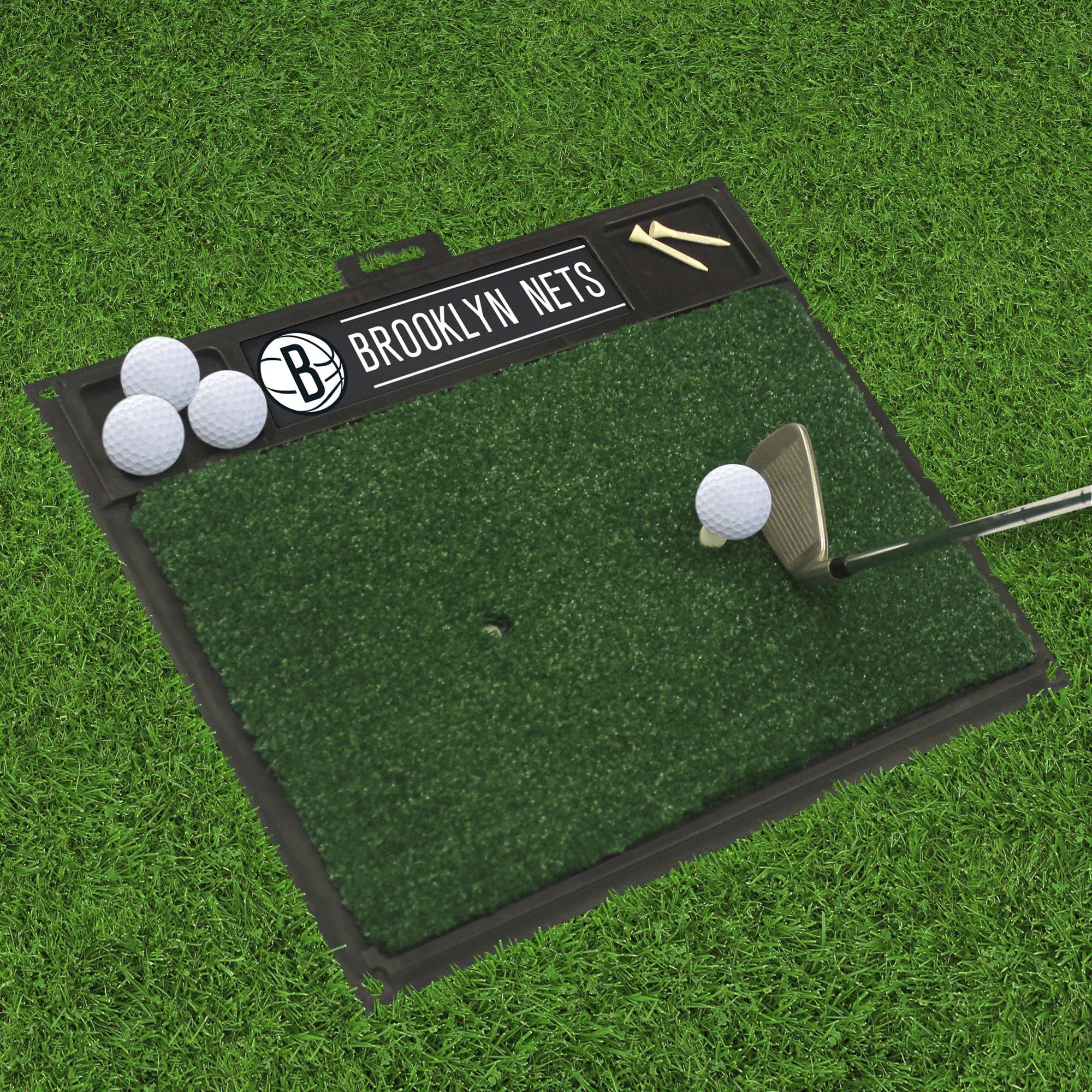 Brooklyn Nets Golf Hitting Mat - Brooklyn Nets