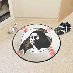 UNC Pembroke Braves Baseball Rug - 27in. Diameter