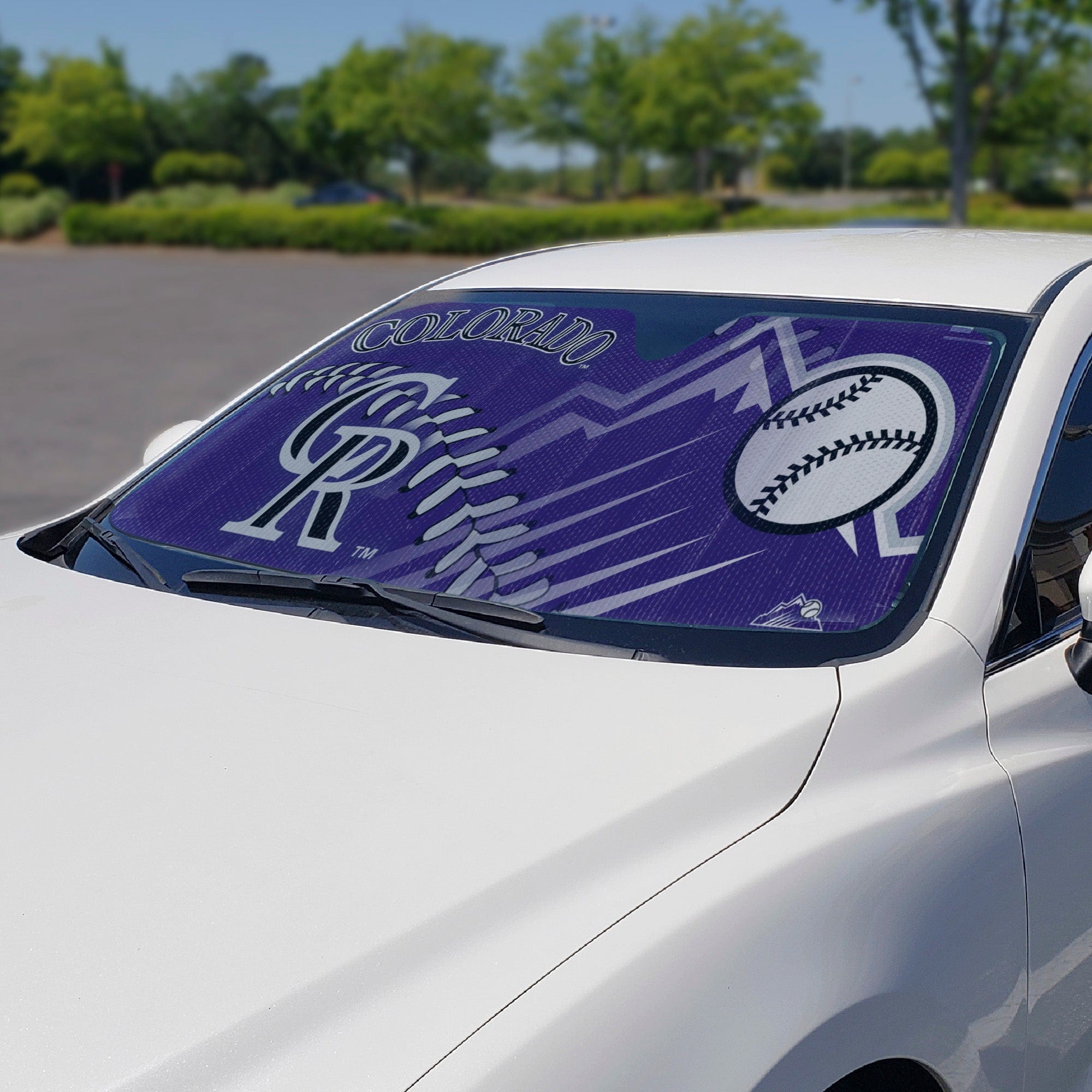 Colorado Rockies Windshield Sun Shade - Colorado Rockies