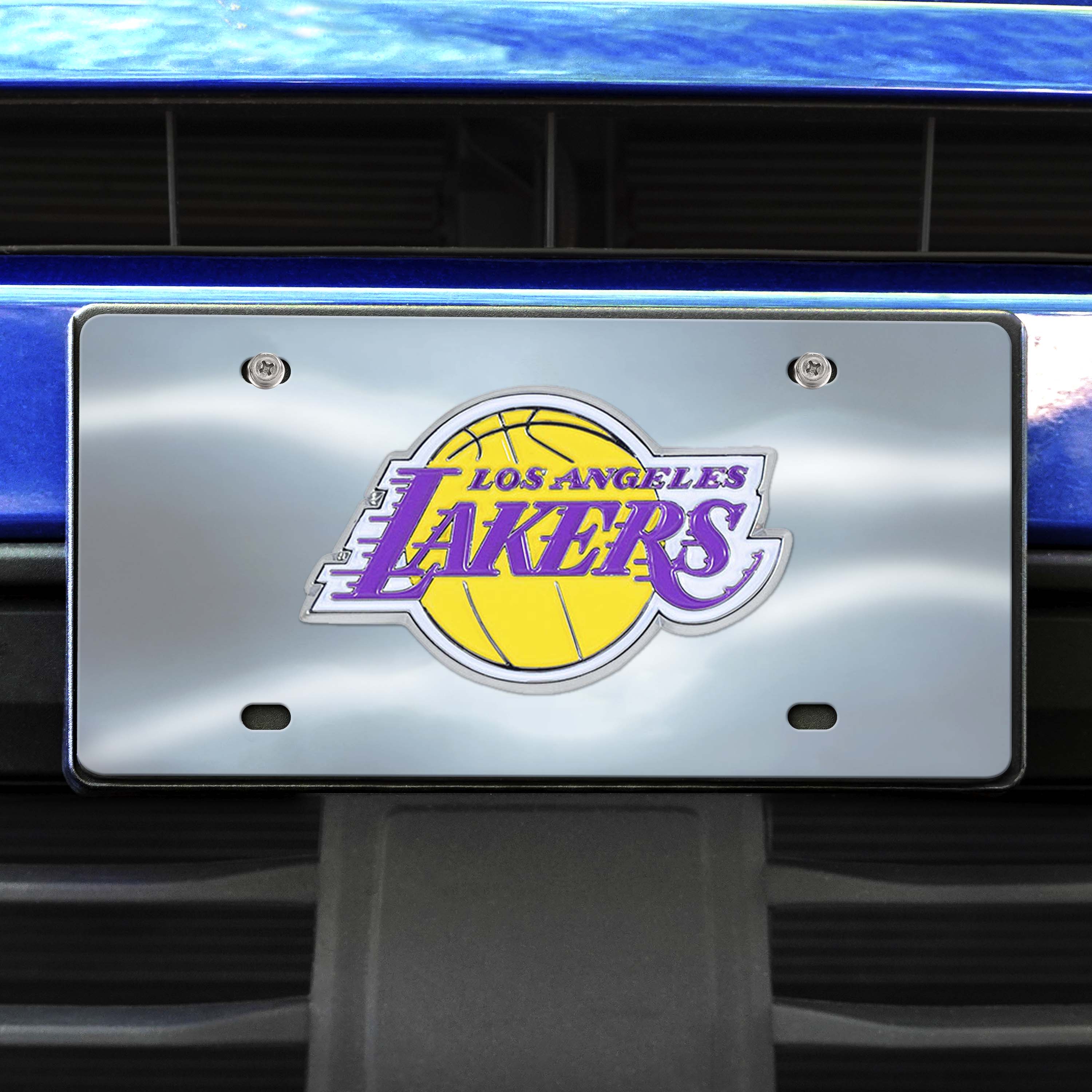 Los Angeles Lakers 3D Stainless Steel License Plate