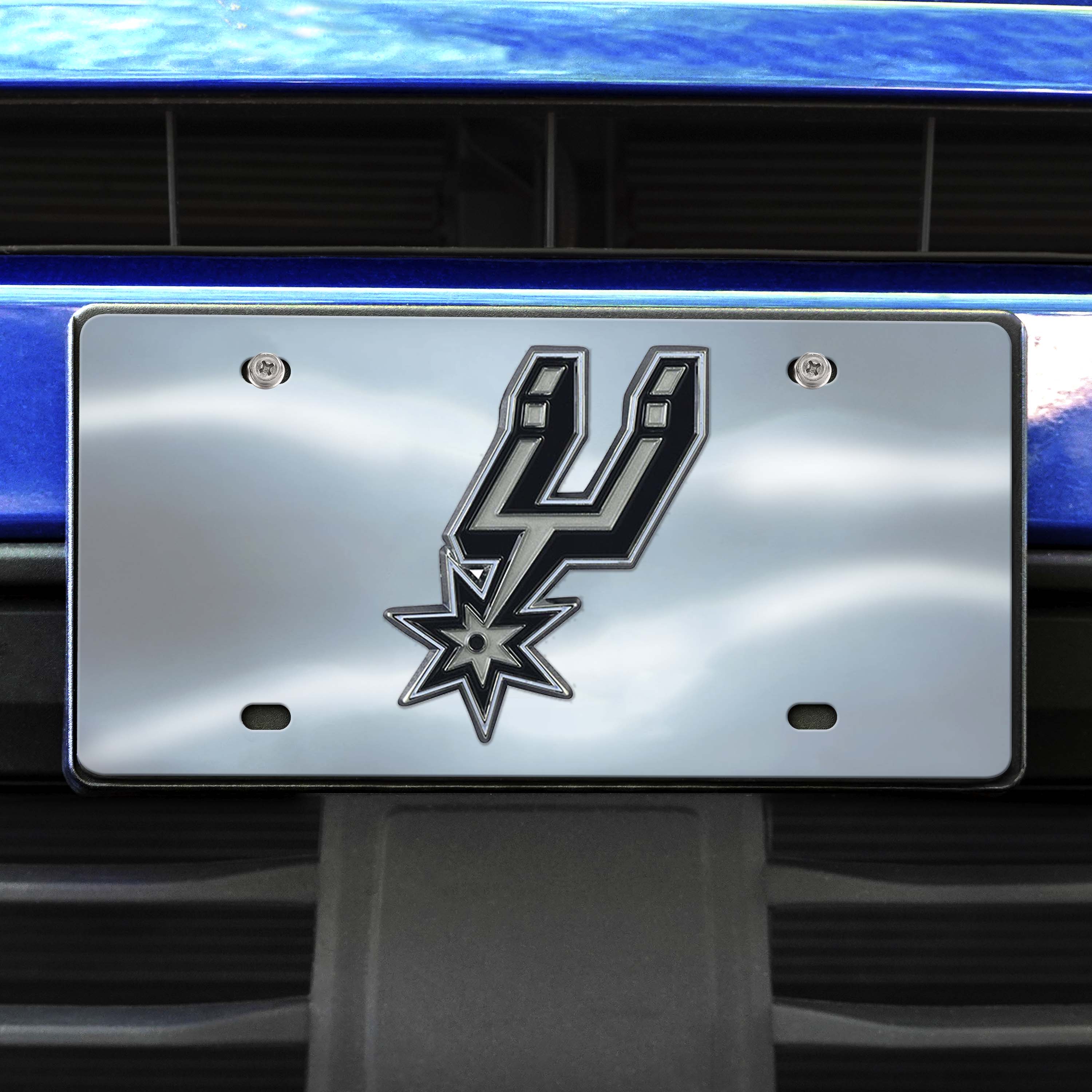 San Antonio Spurs 3D Stainless Steel License Plate