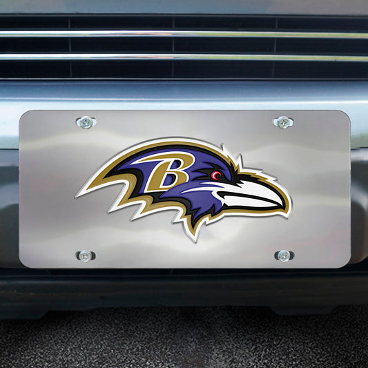 Baltimore Ravens 3D Stainless Steel License Plate - Baltimore Ravens