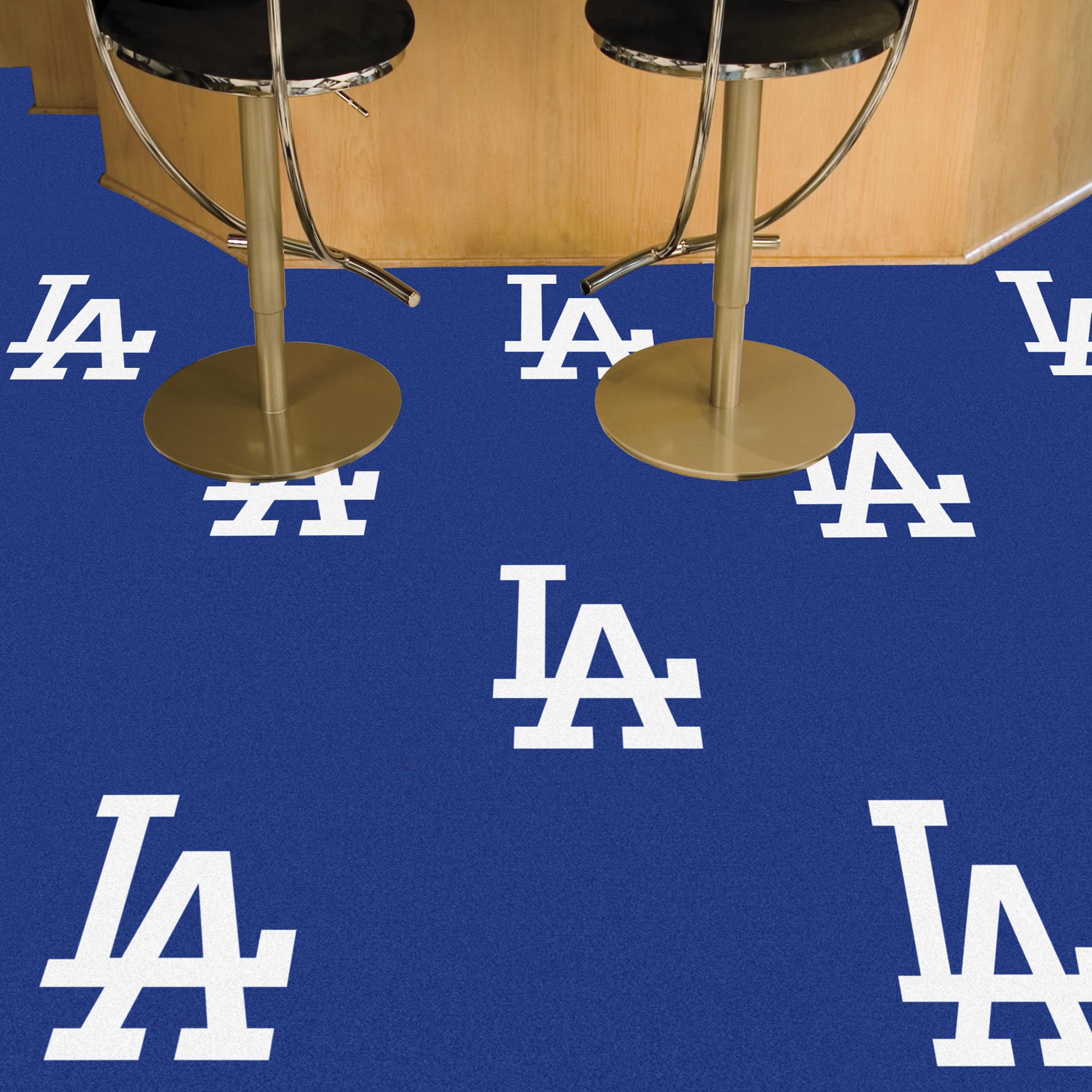 Los Angeles Dodgers All Blue Team Carpet Tiles - 45 Sq Ft.