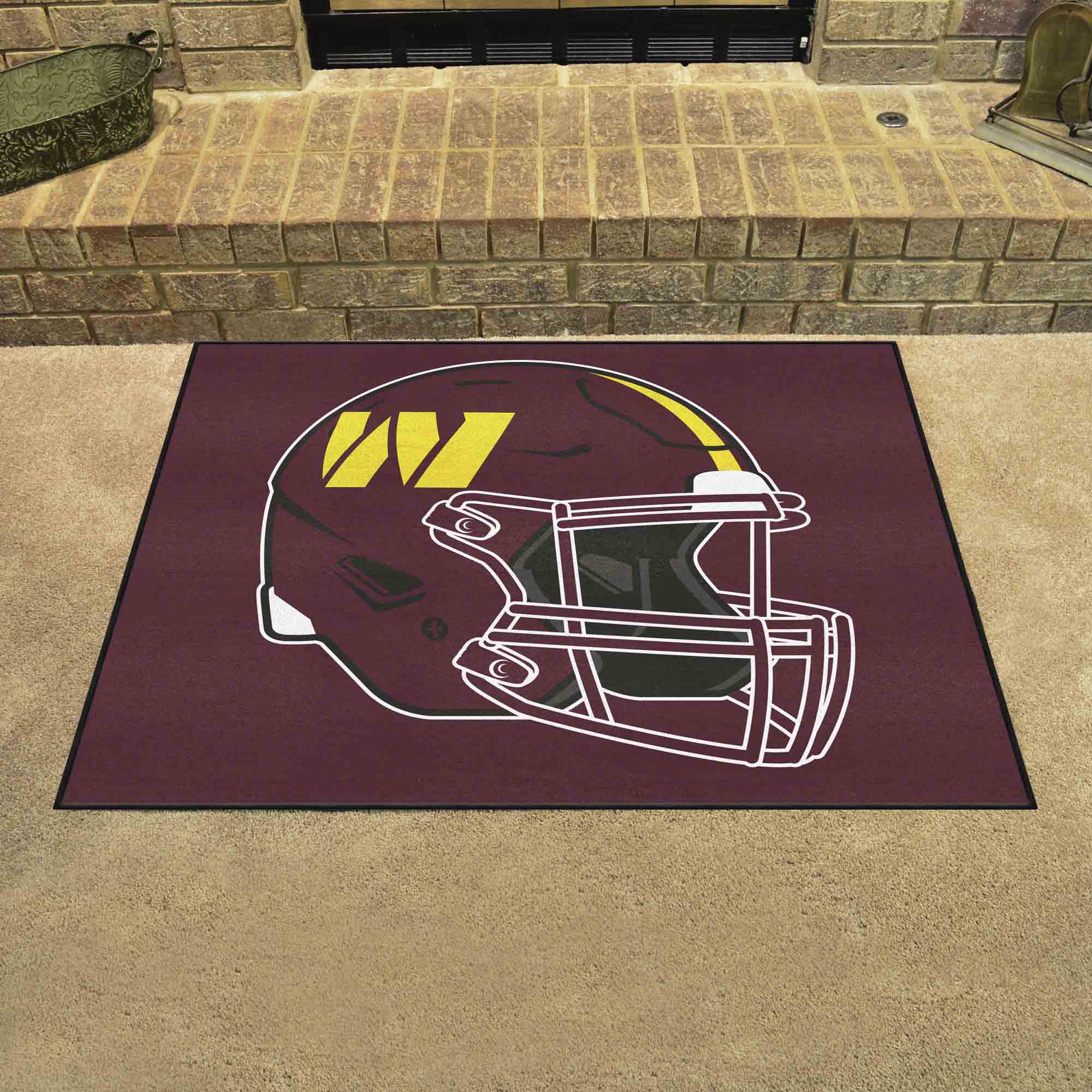 Washington Commanders All-Star Rug - 34 in. x 42.5 in., Helmet Logo