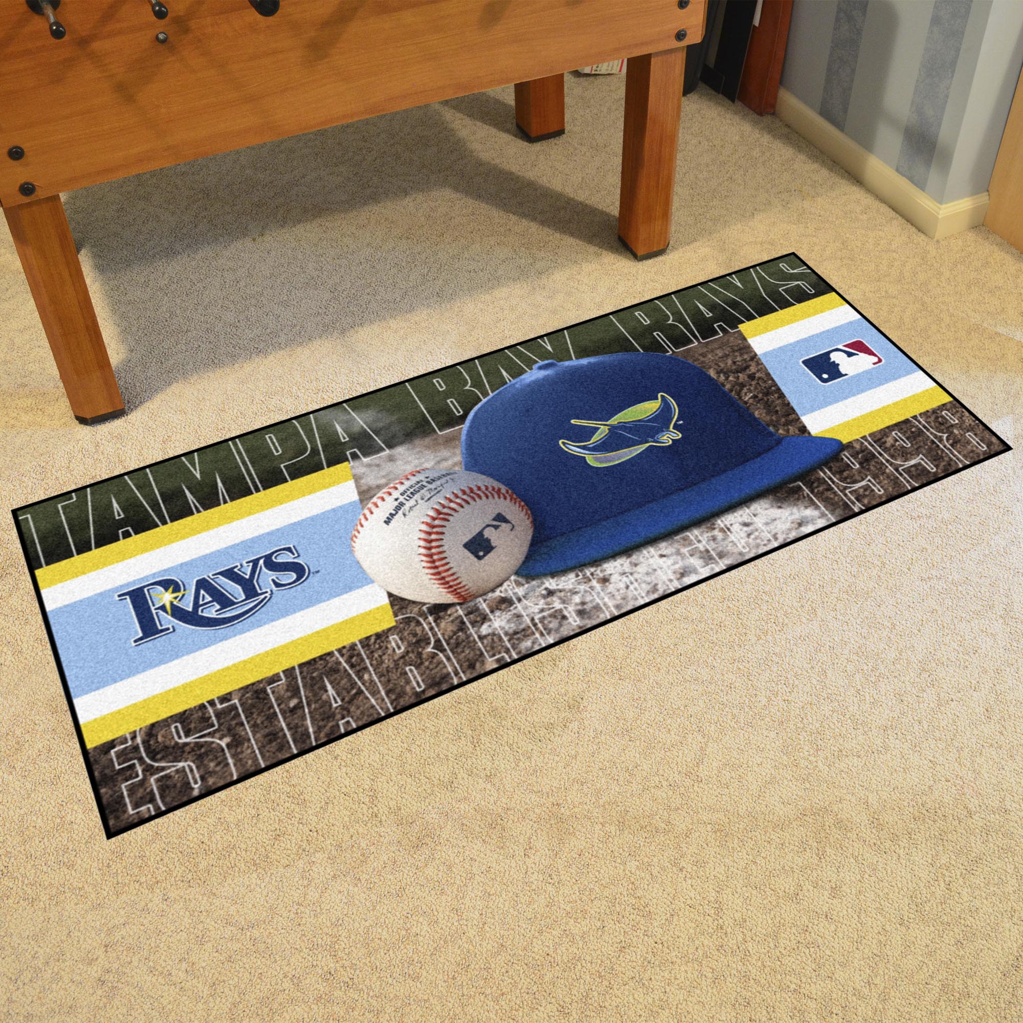 Tampa Bay Rays Baseball Runner Rug - 30in. x 72in.