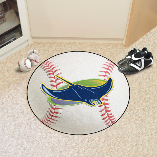 Tampa Bay Rays Baseball Rug - 27in. Diameter