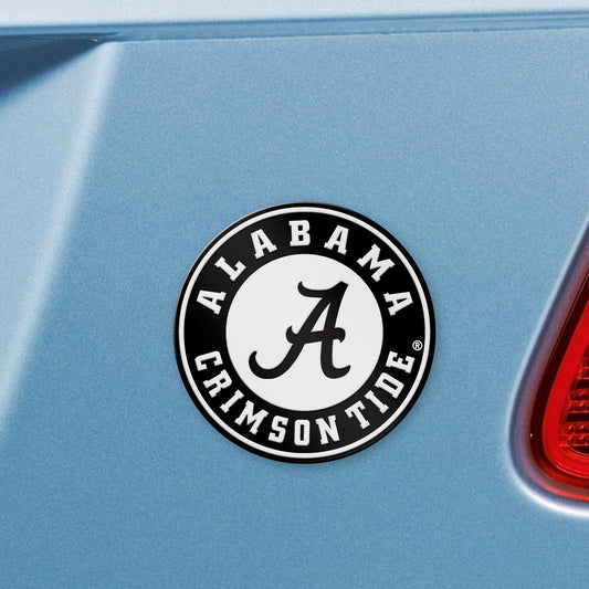 Alabama Crimson Tide 3D Chrome Metal Emblem - Round Logo