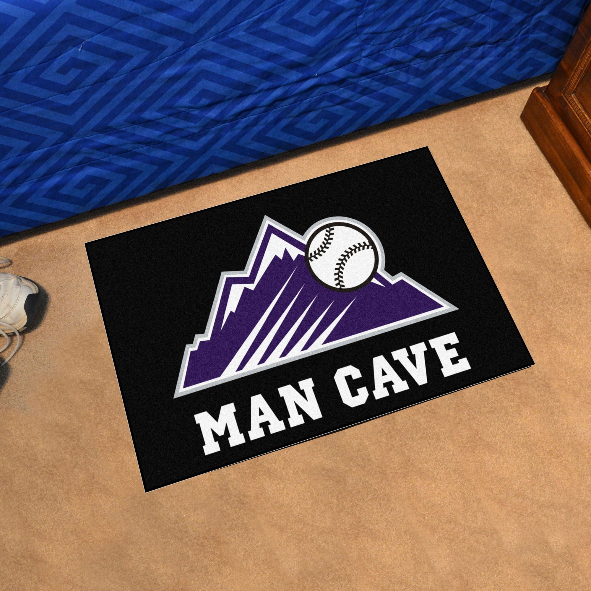 Colorado Rockies Man Cave Starter Mat Accent Rug - 19in. x 30in. - Colorado Rockies