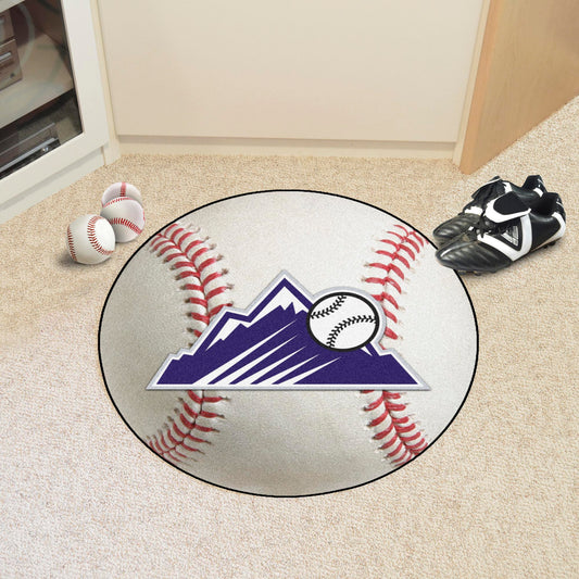 Colorado Rockies Baseball Rug - 27in. Diameter - Colorado Rockies