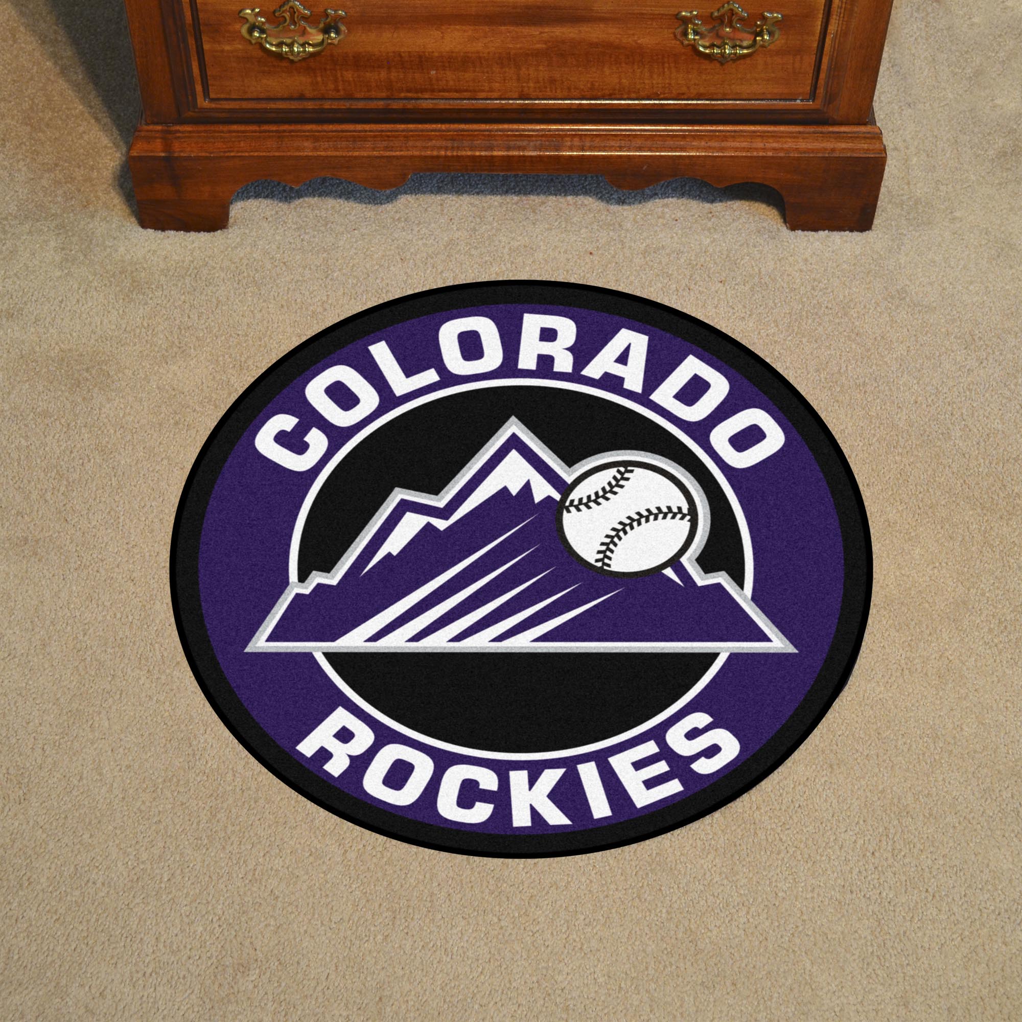 Colorado Rockies Roundel Rug - 27in. Diameter - Colorado Rockies