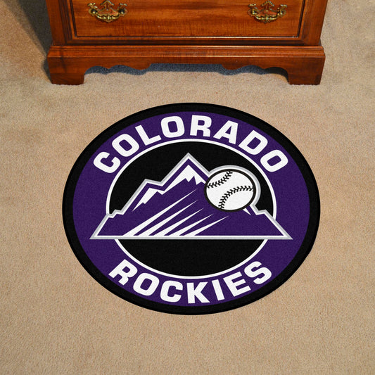 Colorado Rockies Roundel Rug - 27in. Diameter