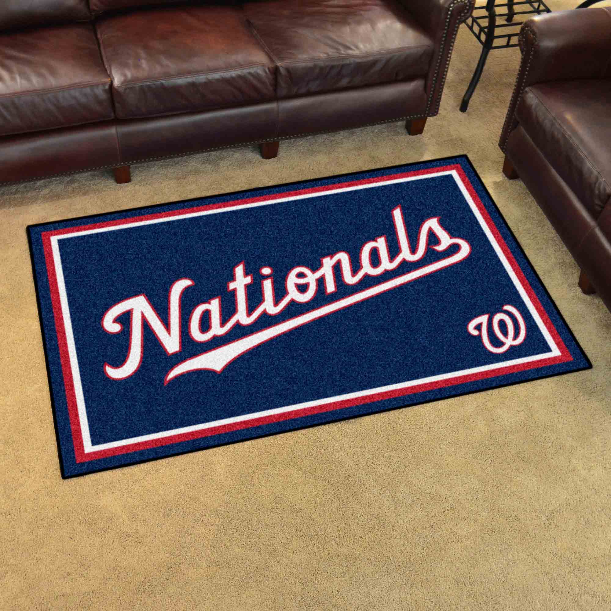 Washington Nationals 5ft. x 8 ft. Plush Area Rug