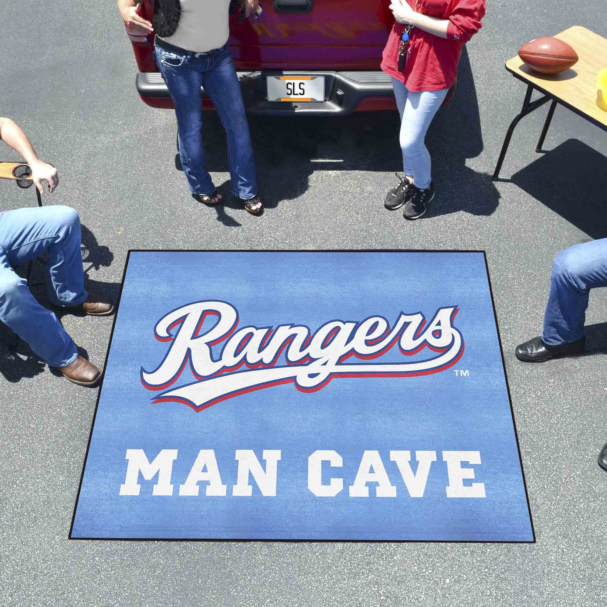 Texas Rangers Man Cave Tailgater Rug - 5ft. x 6ft.