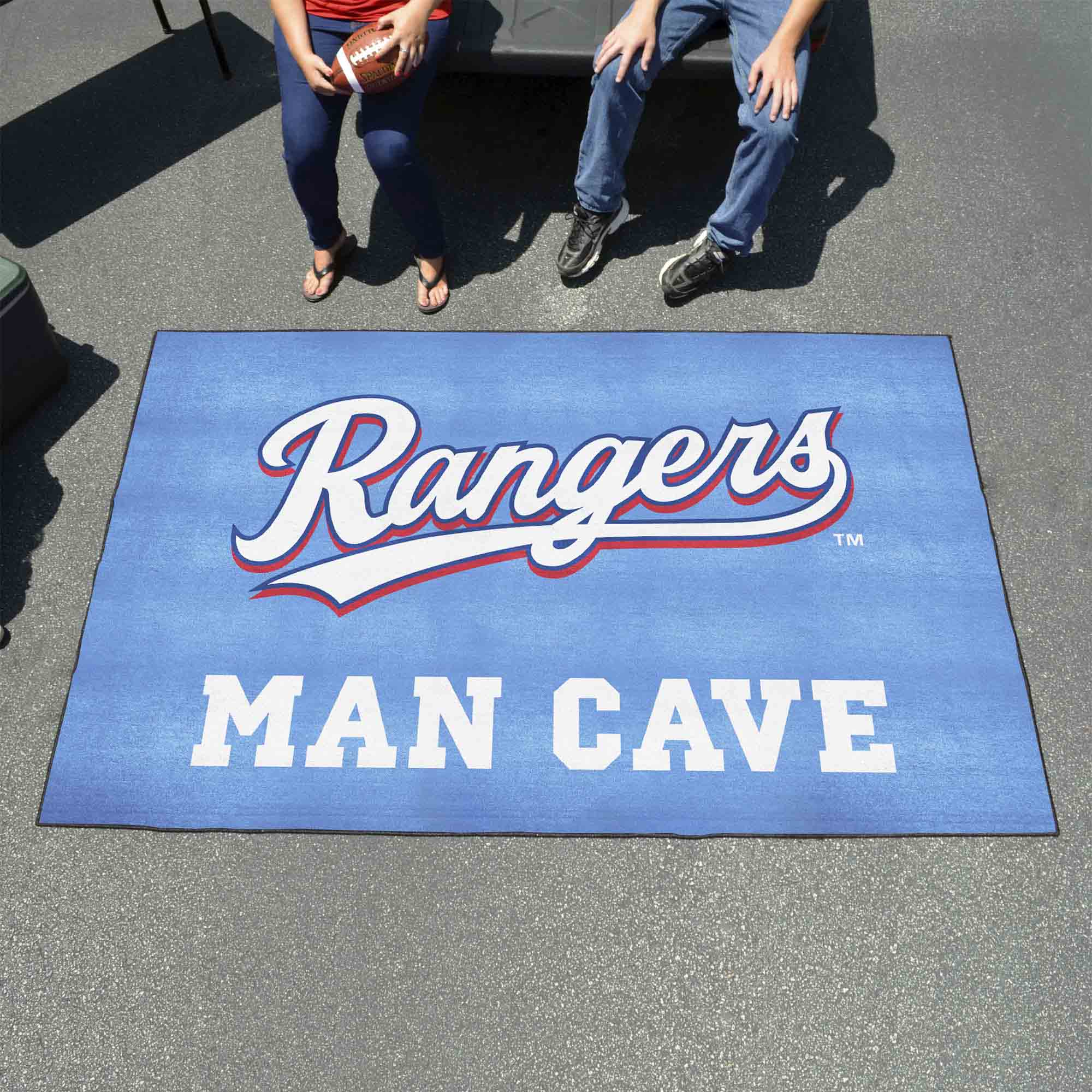 Texas Rangers Man Cave Ulti-Mat Rug - 5ft. x 8ft.