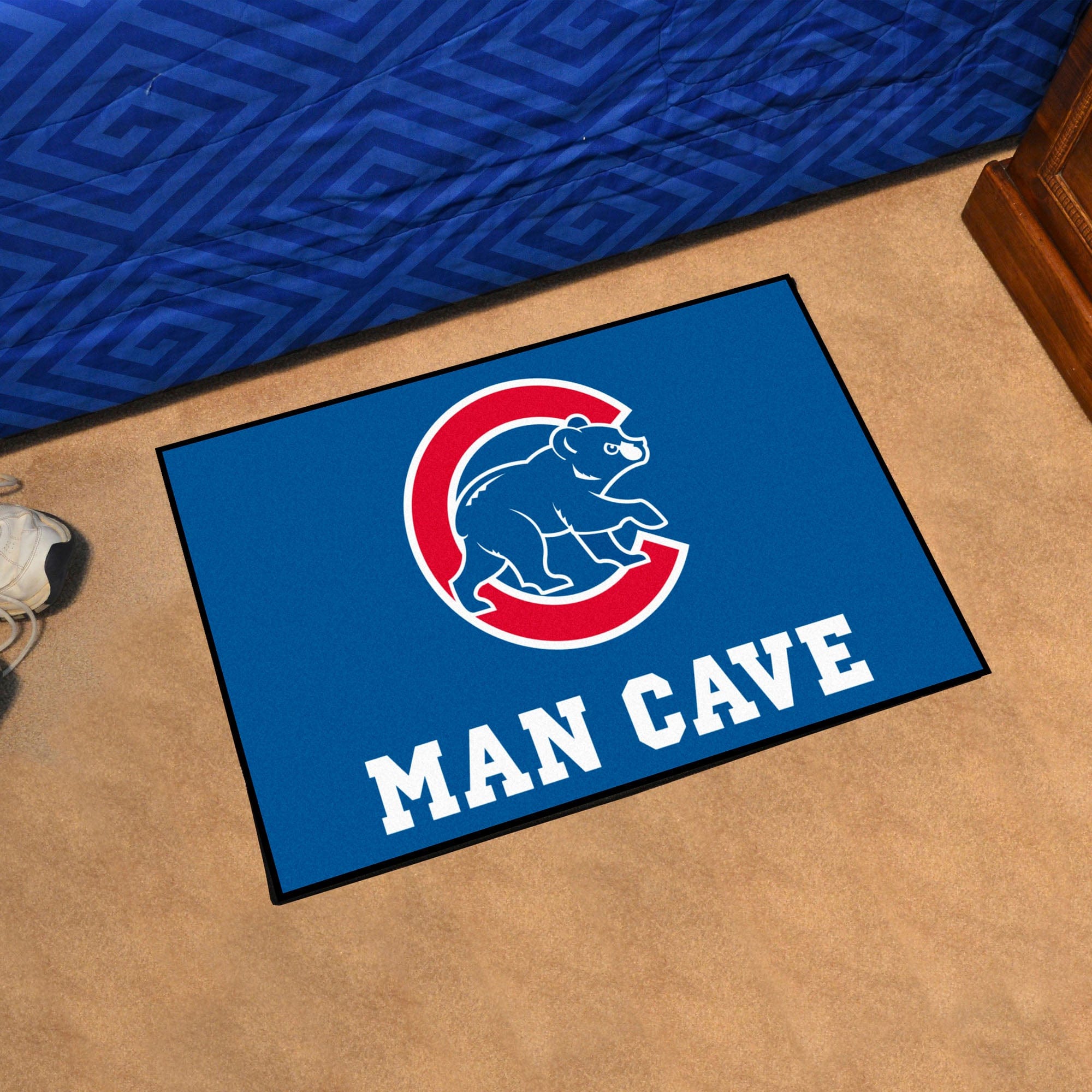 Chicago Cubs Man Cave Starter Mat Accent Rug - 19in. x 30in. - Chicago Cubs