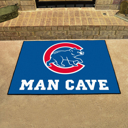 Chicago Cubs Man Cave All-Star Rug - 34 in. x 42.5 in. - Chicago Cubs