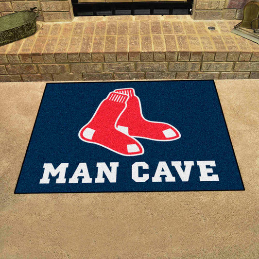 Boston Red Sox Man Cave All-Star Rug - 34 in. x 42.5 in. - Boston Red Sox