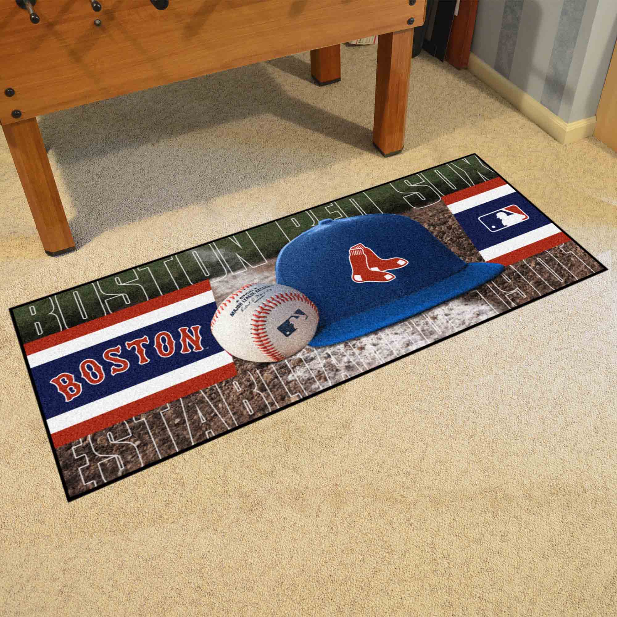 Boston Red Sox Baseball Runner Rug - 30in. x 72in. - Boston Red Sox