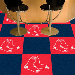 Boston Red Sox "Socks" Logo Team Carpet Tiles - 45 Sq Ft.