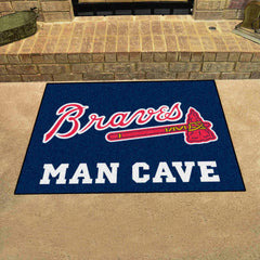 Atlanta Braves "Braves" Script Logo Man Cave All-Star Rug - 34 in. x 42.5 in. - Atlanta Braves