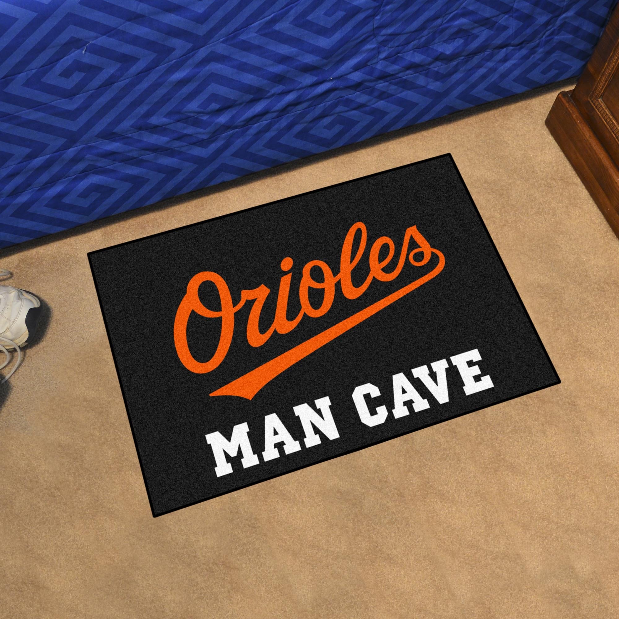 Baltimore Orioles Man Cave Starter Mat Accent Rug - 19in. x 30in. "Orioles" Logo - Baltimore Orioles