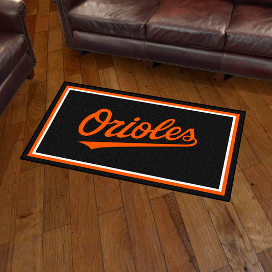 Baltimore Orioles 3ft. x 5ft. Plush Area Rug - Baltimore Orioles