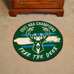 Milwaukee Bucks 2021 NBA Champions Basketball Rug - 27in. Diameter