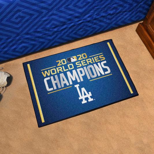 Los Angeles Dodgers 2020 MLB World Series Champions Starter Mat Accent Rug - 19in. x 30in.