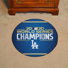 Los Angeles Dodgers 2020 MLB World Series Champions Baseball Rug - 27in. Diameter