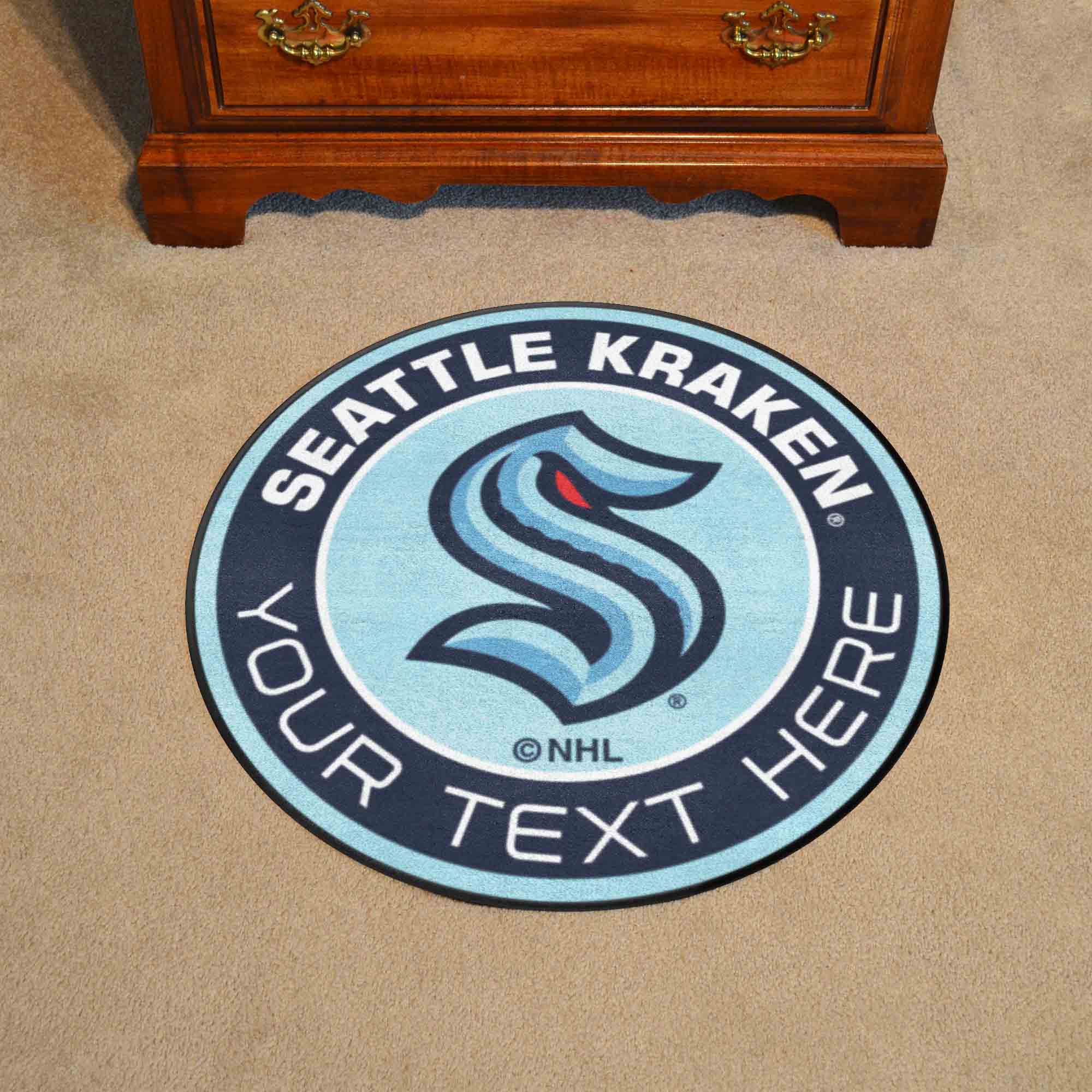 Seattle Kraken Roundel Rug - 27in. Diameter