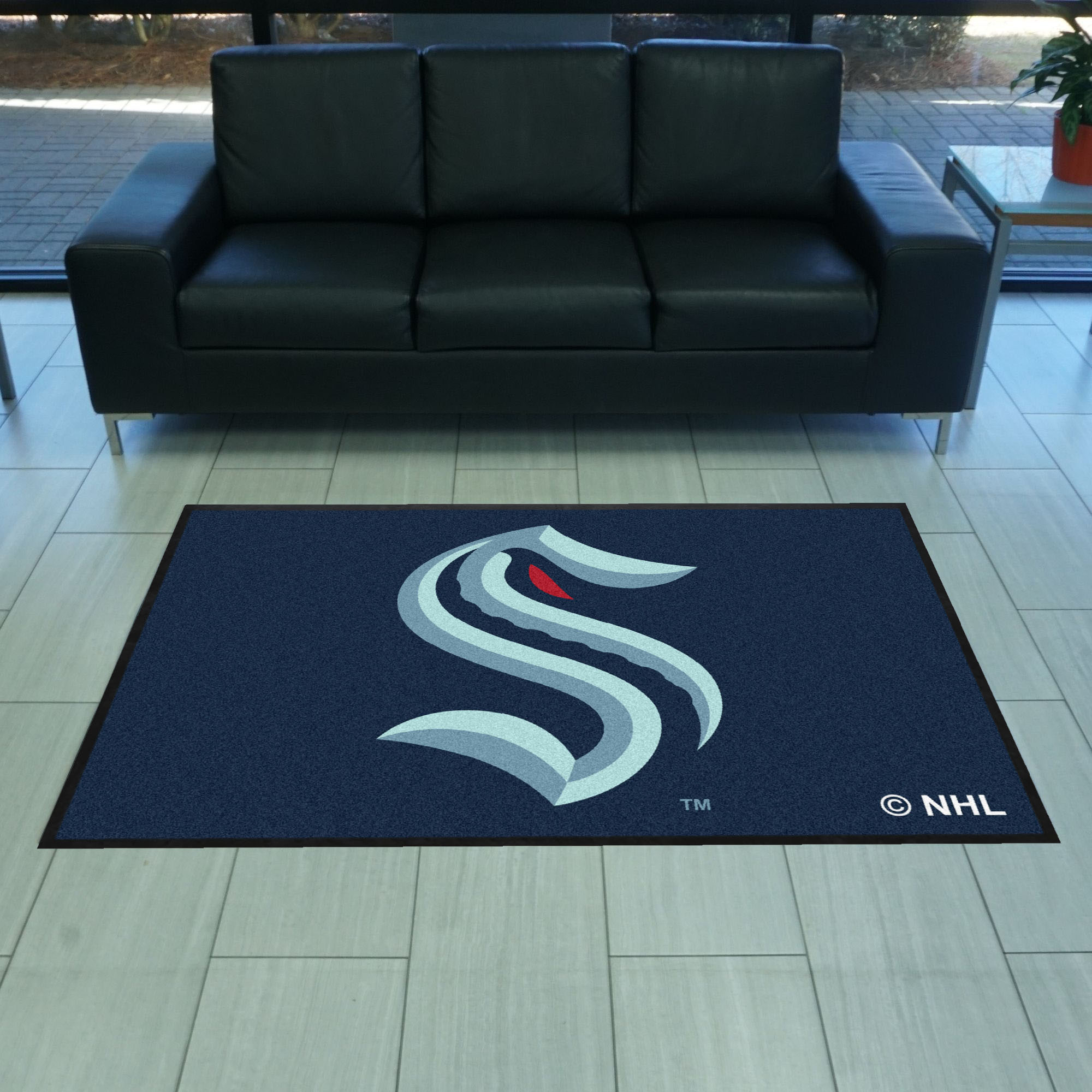 Seattle Kraken 4X6 High-Traffic Mat with Durable Rubber Backing - Landscape Orientation