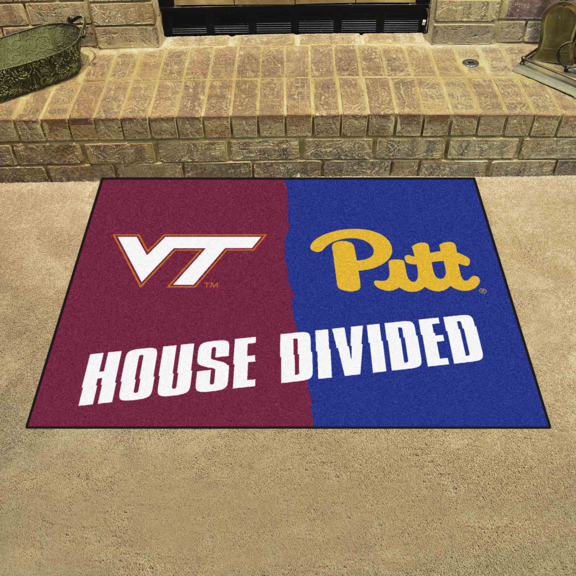 House Divided - Virginia Tech / Pittsburg House Divided House Divided Rug - 34 in. x 42.5 in. - House Divided - Virginia Tech / Pitt