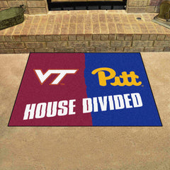 House Divided - Virginia Tech / Pittsburg House Divided House Divided Rug - 34 in. x 42.5 in. - House Divided - Virginia Tech / Pitt