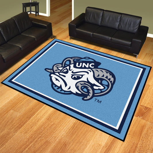 North Carolina Tar Heels 8ft. x 10 ft. Plush Area Rug, Ram - North Carolina