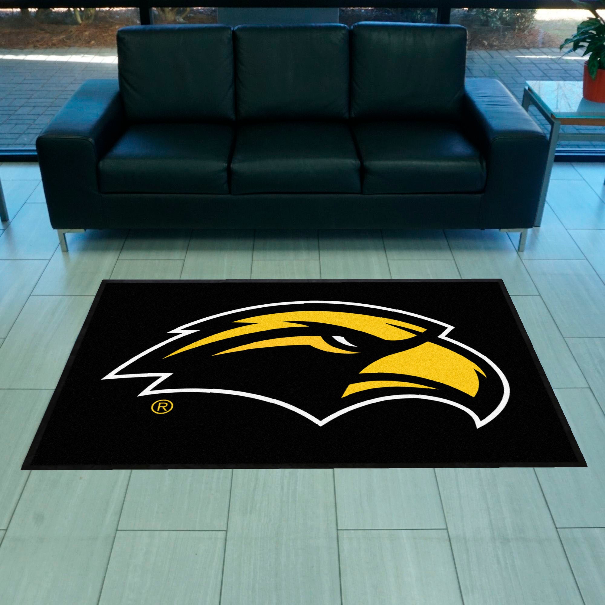 Southern Miss 4X6 High-Traffic Mat with Durable Rubber Backing - Landscape Orientation