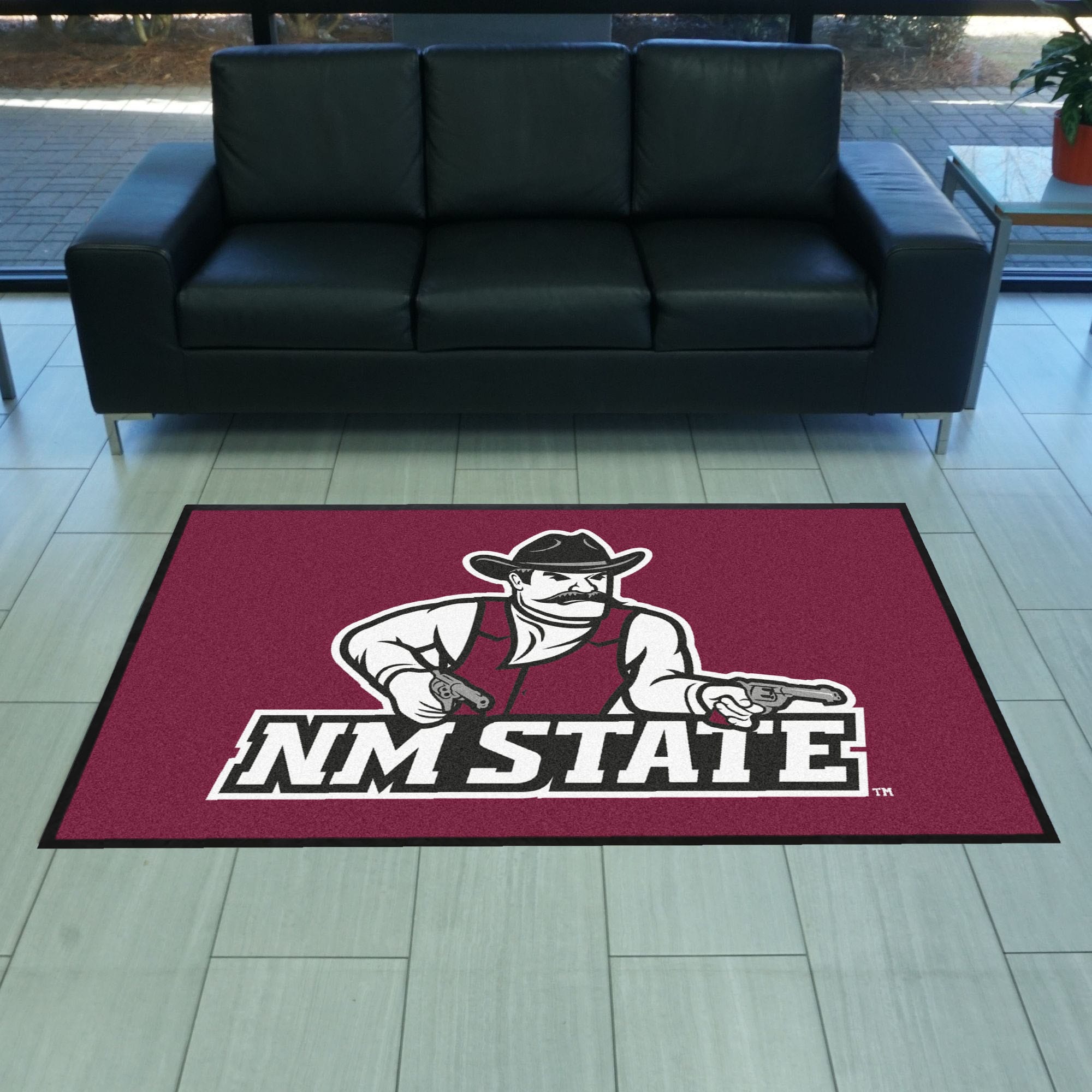 New Mexico State4X6 High-Traffic Mat with Durable Rubber Backing - Landscape Orientation - New Mexico State