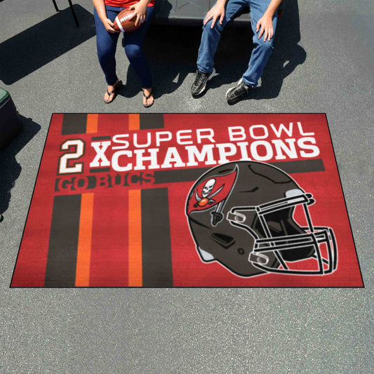 Alfombra Ulti-Mat 2X Champions de los Tampa Bay Buccaneers: 5 pies x 8 pies.