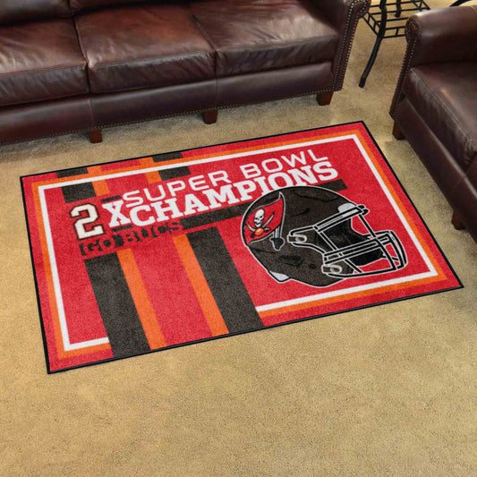 Alfombra de felpa Dynasty de los Tampa Bay Buccaneers de 1,20 m x 1,80 m