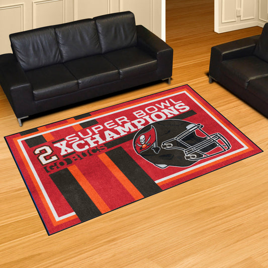 Tampa Bay Buccaneers Dynasty 5ft. x 8ft. Plush Area Rug