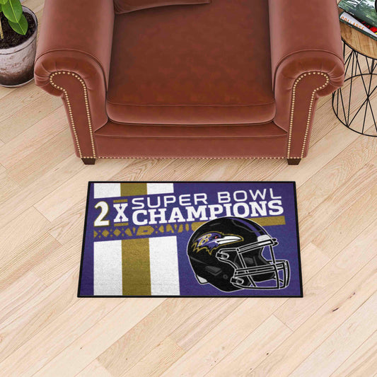 Baltimore Ravens Dynasty Starter Mat Accent Rug - 19in. x 30in. - Baltimore Ravens