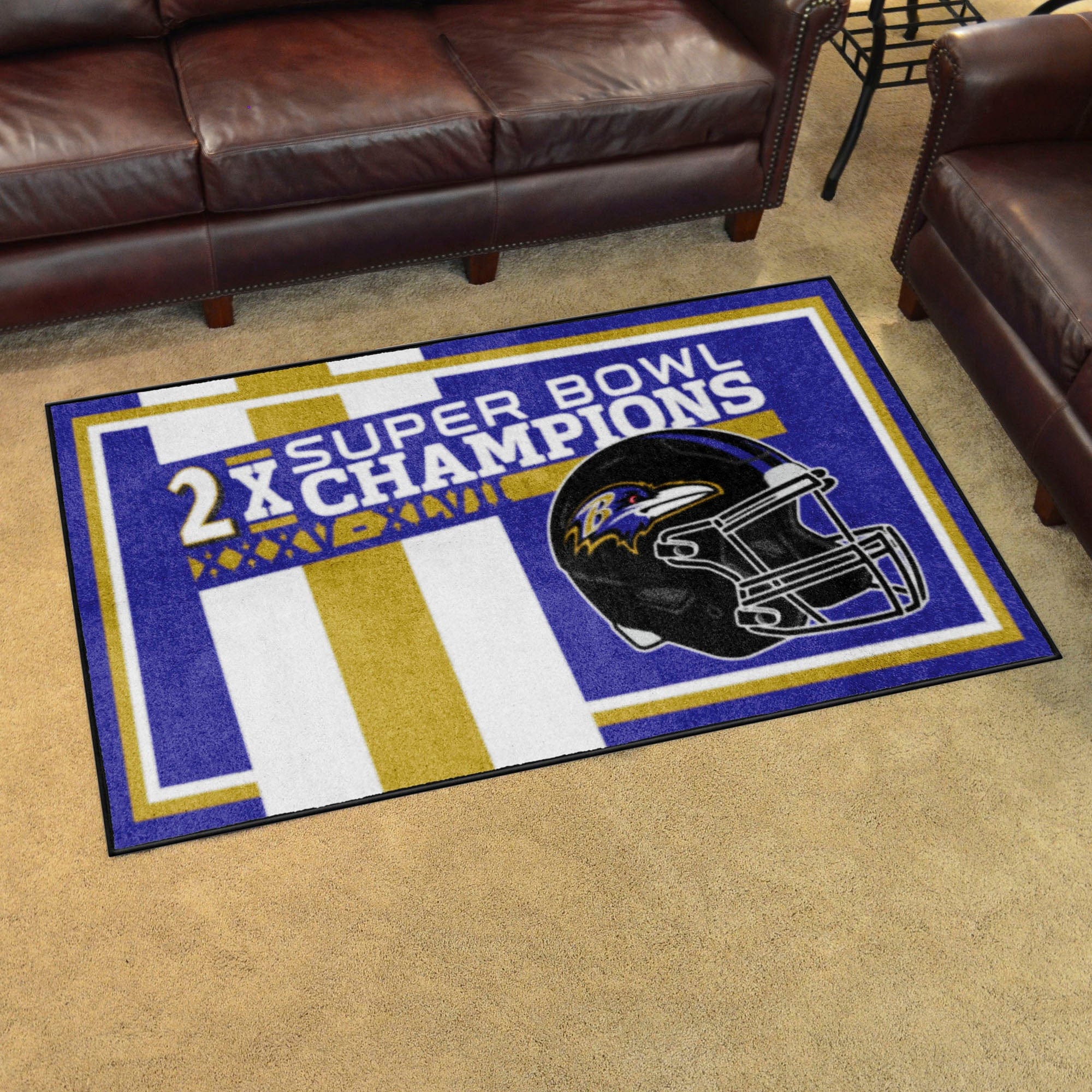 Baltimore Ravens Dynasty 4ft. x 6ft. Plush Area Rug - Baltimore Ravens