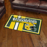 Green Bay Packers Dynasty 3ft. x 5ft. Plush Area Rug - Green Bay Packers