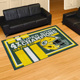 Green Bay Packers Dynasty 5ft. x 8ft. Plush Area Rug - Green Bay Packers